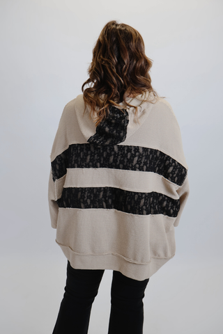 Lace Dreams Waffle Knit Hoodie