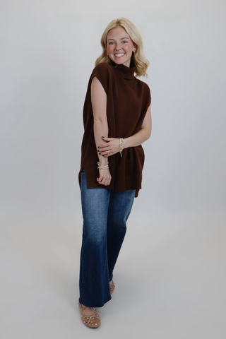 Modern Edge Knit Turtleneck Top