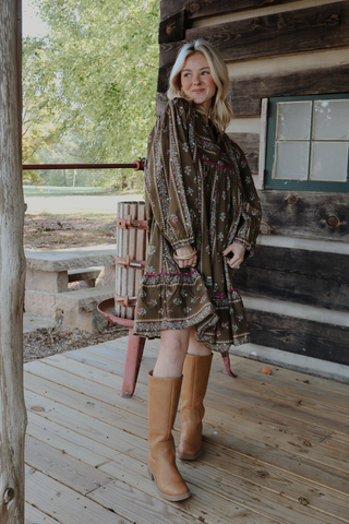 Elena Boho Baby Doll Mini Dress