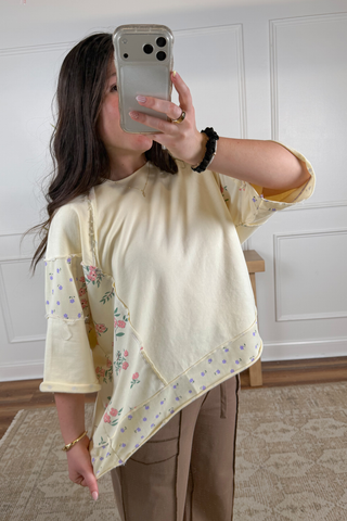 Wildflower Patch Washed Terry Pullover