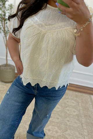 Sunday Garden Eyelet Top