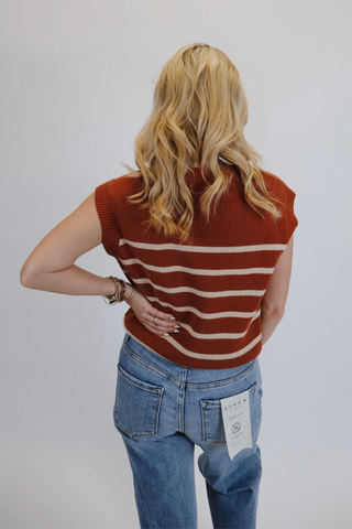 Classic Stripe Short Sleeve Sweater
