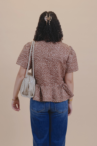 Spotted in Style Ruffle Top