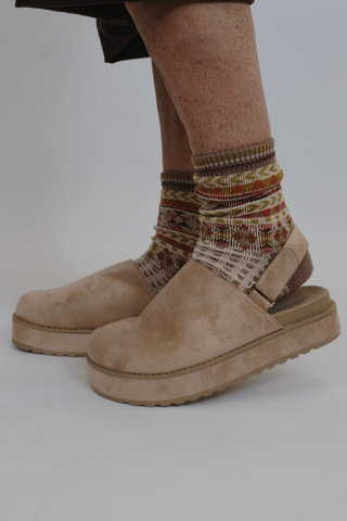 Sierra Suede Platform Slingback Clog