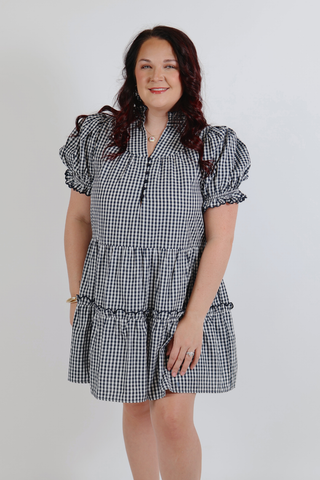 Sweet Meadow Gingham Mini Dress