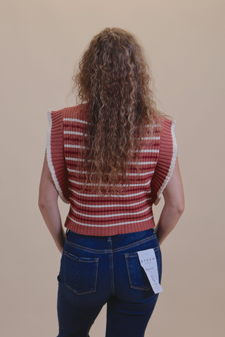 Clay Stripe Sweater Vest
