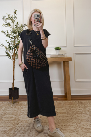 Midnight Drift Mineral Wash Midi Dress