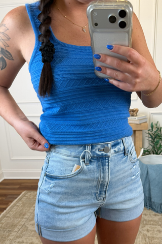Ridge Knit Fitted Tank