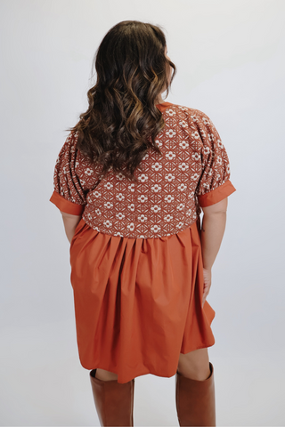 Autumn Bloom Mini Dress