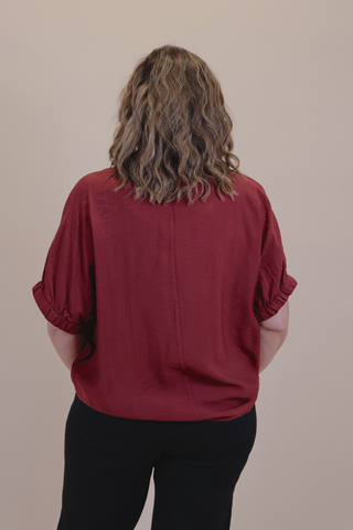 Wild Side Leopard Trim Blouse