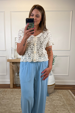 Willow Lace Button Cardigan