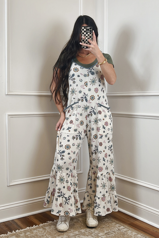 Floral Dream Waffle Knit Jumpsuit