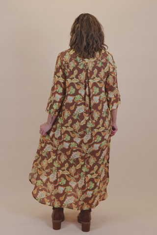 Golden Hour Paisley Shirt Dress