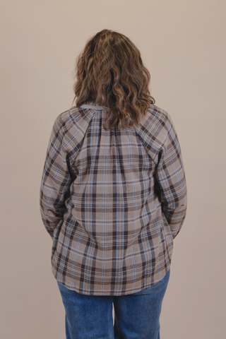 Hearth & Home Plaid Button Down Top
