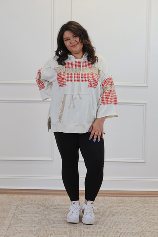 Everly Patch Mix Pullover