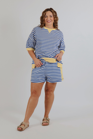 Bright Side Stripe Oversized Knit Top