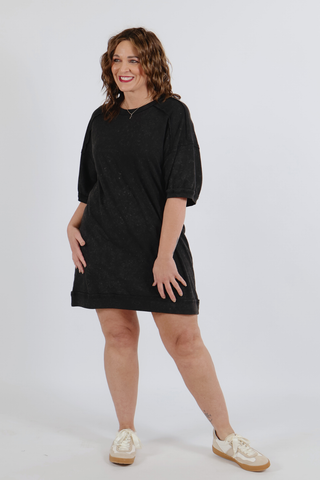 Easy Days Mineral Wash Mini Dress
