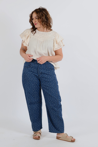 Ivory Breeze Ladder Lace Top