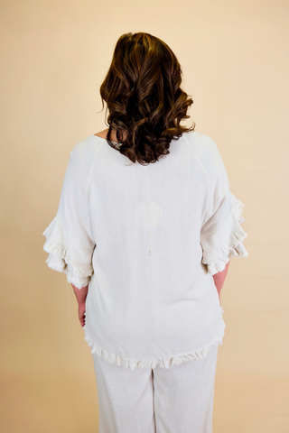 Daily Prayer Linen Blouse