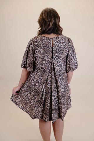 Spotted Charm Babydoll Dress in Plus