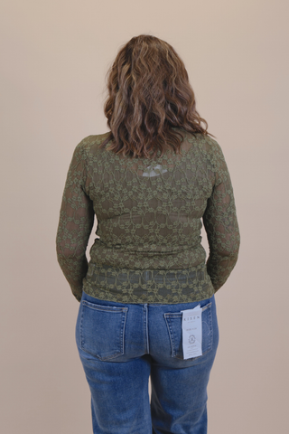 Dainty Bloom Sheer Lace Top
