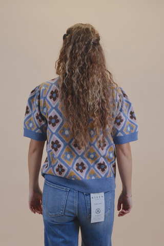 Groovy Garden Floral Sweater Top