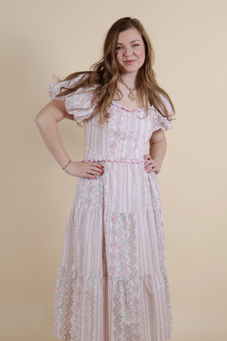 The Blush Petal Scallop Dress