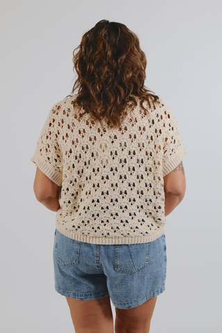 Sunlit Crochet Knit Top