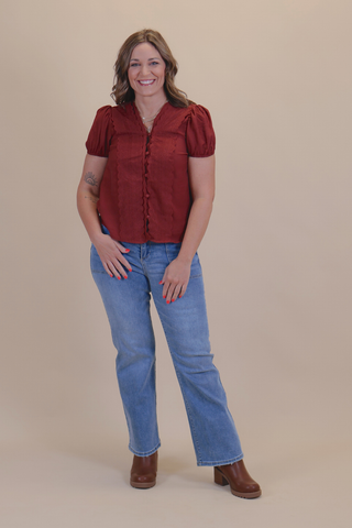 Rust & Romance Blouse