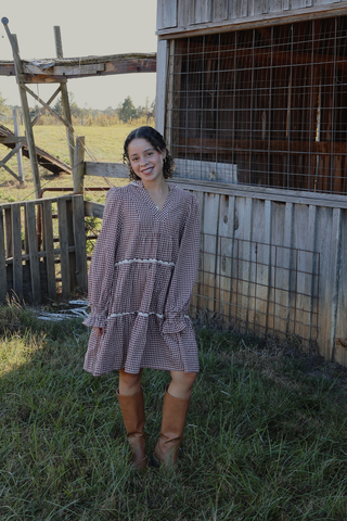Sunday Picnic Gingham Dress