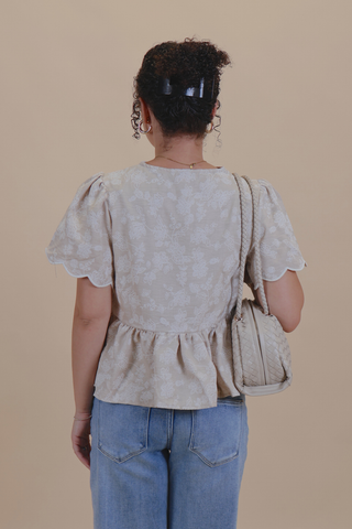 Delicate Bloom Peplum Top