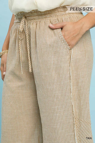 Coastal Stroll Wide Leg Pants in Plus