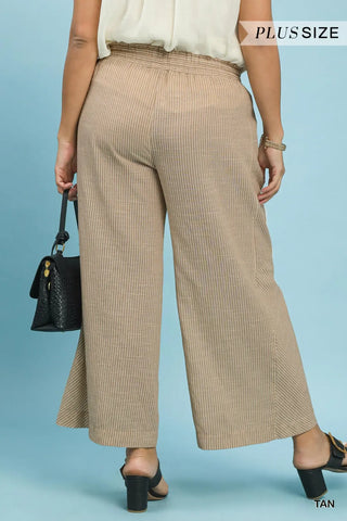 Coastal Stroll Wide Leg Pants in Plus
