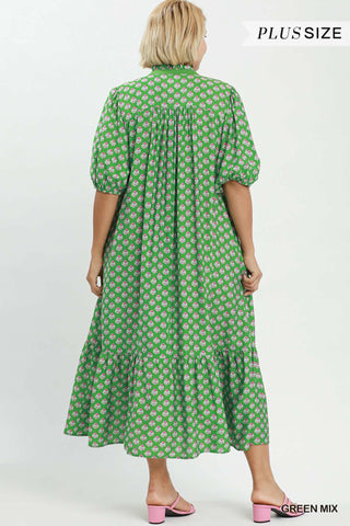 Garden Party Curvy Midi Dress