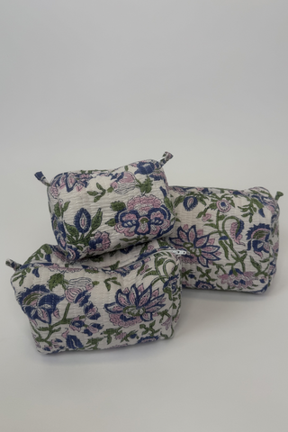 Large Quilted Cosmetic Bag