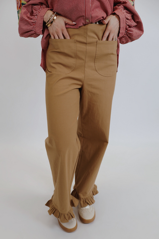 Mocha Flounce Pants
