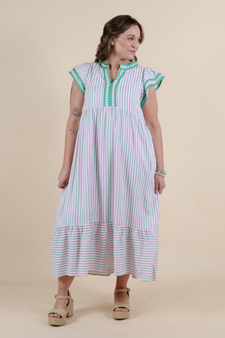 The Green Harbor Stripe Midi