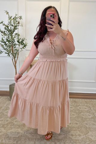 Desert Rose Smocked Maxi Dress