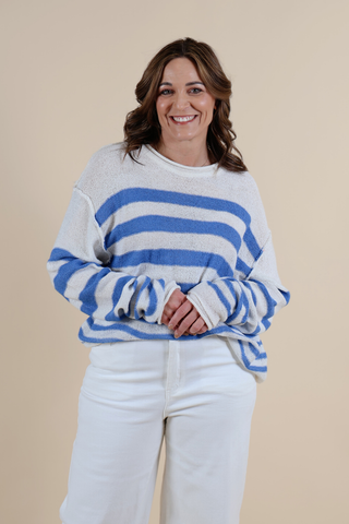 Seaside Stroll Stripe Knit Sweater