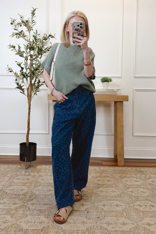 Sagewood Breeze Open Knit Top