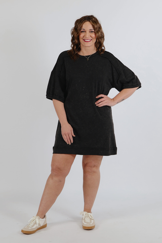Easy Days Mineral Wash Mini Dress