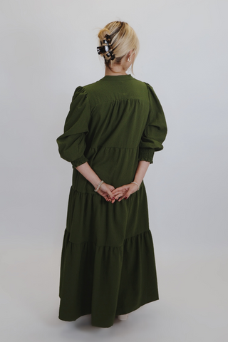 Olive Branch Tiered Dress