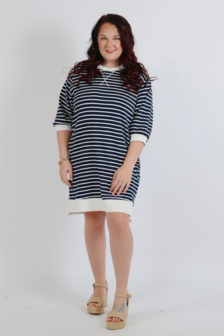 Easy Days Stripe Knit Mini Dress