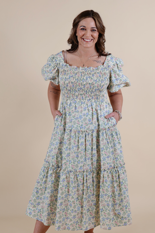 The Marigold Meadow Midi Dress