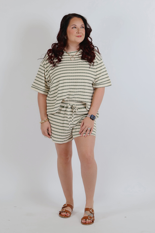 Marlowe Stripe Lounge Shorts Set