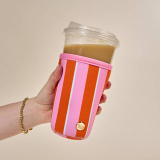 Sicily Stripes Pink Sip Savvy Drink Sleeve