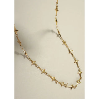 18K Stainless Steel Tarnish Free Cross Necklace