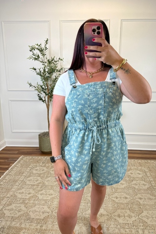 Wildflower Washed Denim Romper