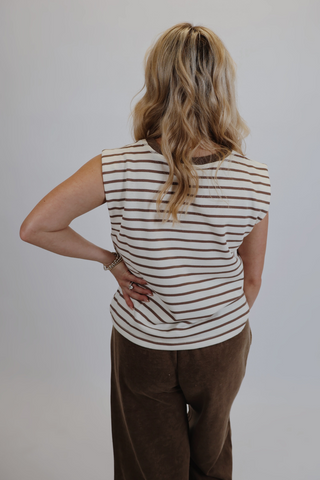 Mocha Stripe Muse Top