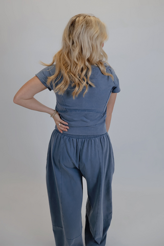 Denim Drift Crop Top